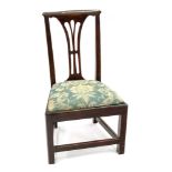 A George III mahogany dining chair with