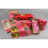 Sindy Doll; a large collection including Sindy's own car, hairdryer, bed, bedroom furniture,