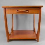 A retro G-Plan teak two tier low table w