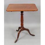 A late George III mahogany pedestal tabl