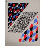 After Sonia Delaunay, 'Compositions Couleurs Idee', pochoir #17, 21, 26, 30, 38, 40, six,