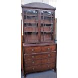 A Regency mahogany secretaire bookcase,