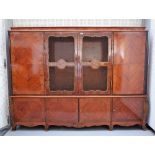 DE COENE COURTRAI; an early 20th century inlaid kingwood gilt metal mounted side cabinet,