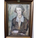 Emille Kaufmann (20th century), Portrait of Ellenor Margaret Chambers, watercolour,