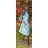 Olwen Gillmore, Woman and child, bronze with coloured patination, 180cm high, (a.