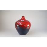 A Royal Doulton veined flambé shouldered ovoid vase, shape 1616, black printed marks, 23cm. high.