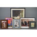 CRICKET: a group of six reproduction prints, includes 'Conversation Piece', after Andrew Festing,