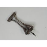 A Goliath type corkscrew marked 'GEHA', Patentamt Gesch Patented - Brevete, steel body,