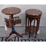 A 19th century mahogany circular occasional table with shaped undertier and three spayed supports,