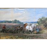 Harden Sidney Melville (1855-1904), The plough team, watercolour, signed and dated 1871,