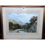 A group of three 19th century watercolour river scenes, the largest 23.5cm x 33cm,(3).