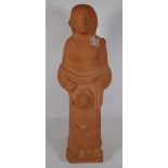 Matthew Spender; a terracotta group of a mother pushing a child in a pram,
