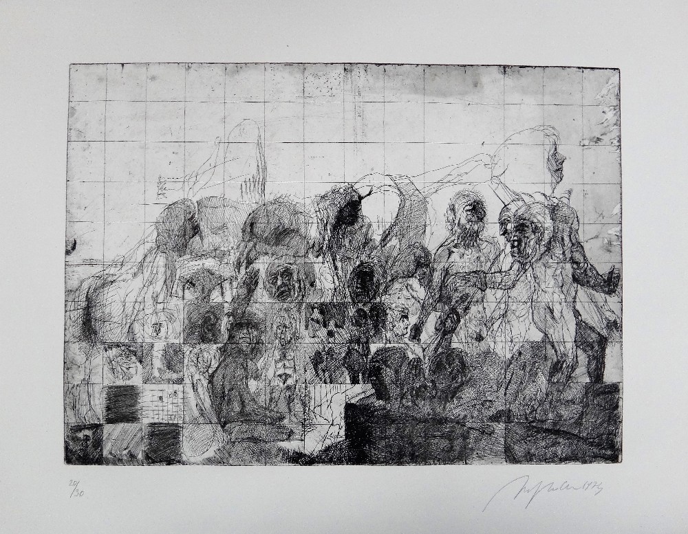 Alfred Hrdlicka (1928-2009), Wie Ein Totentanz, a boxed folio of fifty three etchings, - Image 9 of 13