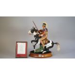 A Royal Doulton porcelain equestrian figure group 'Indian Brave' Ltd Edition 304/500, HN2376, 46.