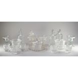 A group of cut glass, 19th century, comprising; three piggins, 7.5cm.