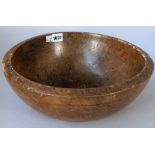 A 19th century turned sycamore bowl, 34cm diameter x 13cm high.