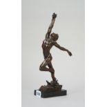 Enzo Maria Plazzotta (1921-1981), Spirit of Freedom, stamped 'Plazzotta 1/3' bronze on marble base,