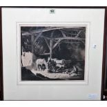 George Soper (1870-1942), In the Barn, etching with aquatint, signed and numbered 15/50, 28.
