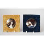 After Jean Jacques Henner (1829-1905) a pair of enamel on copper miniatures, late 19th century,