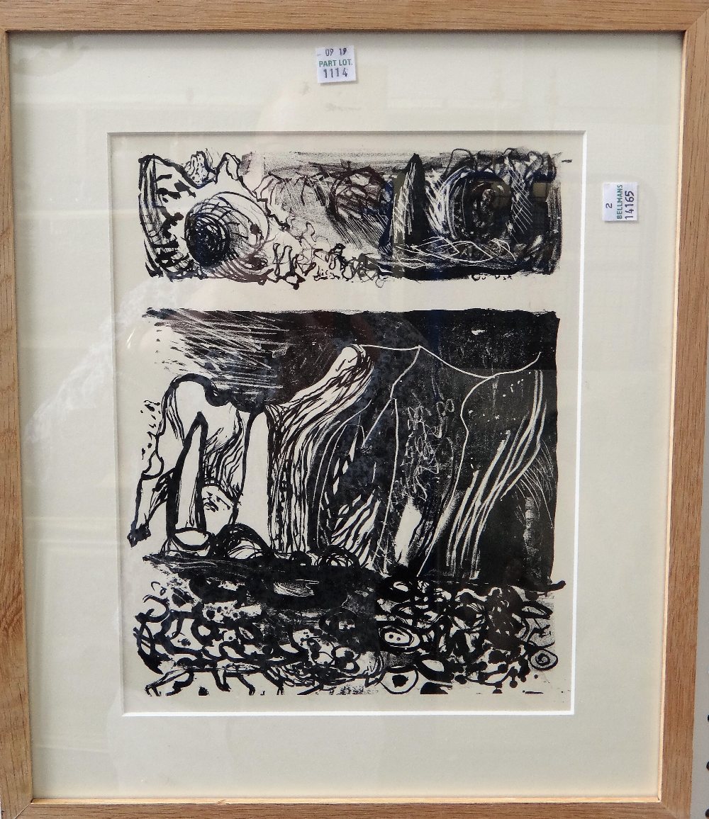 John Piper (1903-1992), Figures from a seal; Niton Isle of Wight; Untitled, three lithographs, - Image 3 of 4