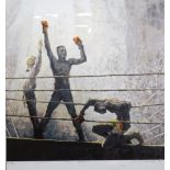 Serguei Chepik (1953-2011), Fight and Win; Boxing scenes, a group of three colour lithographs,