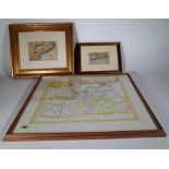 A group of five maps, including Bath & Environs, Surrey, Monmouth x 2, and South Coast,