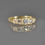 An 18ct gold and diamond five stone ring,