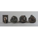 Four Arts & Crafts style bronze door knockers, early 20th century,