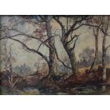 Oliver Hall (1869-1957), Three oil on canvas; Early spring, Bandsea Forest, signed,