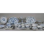 A composite group of Meissen blue and white porcelain, late 19th/20th century,