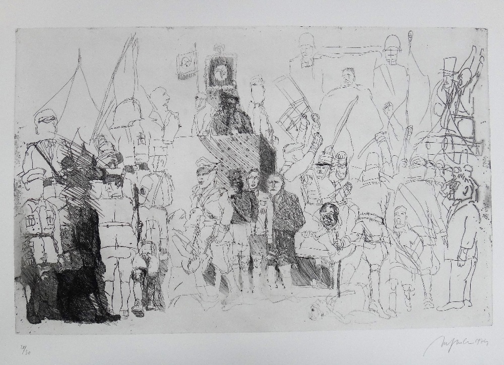 Alfred Hrdlicka (1928-2009), Wie Ein Totentanz, a boxed folio of fifty three etchings, - Image 11 of 13