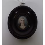 Late 18th century English School, a portrait miniature on ivory of Dr McCann,