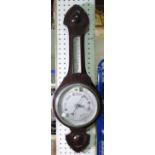 A 20th century oak wall barometer, 79cm high.