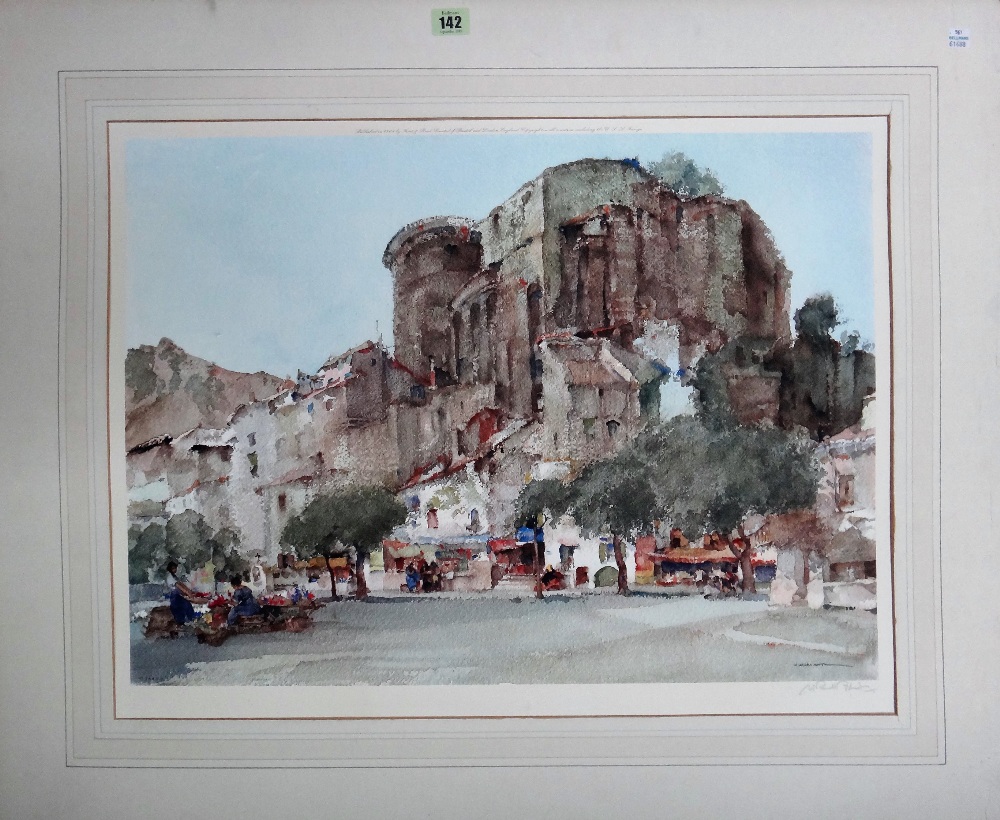 Sir William Russell Flint (1880-1969), La Voulte sur Rhone, colour reproduction, signed in pencil,