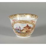 A Meissen porcelain teabowl, circa 1730-40, possibly Hausmaler decorated,