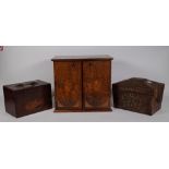 An Edwardian walnut table top chest,