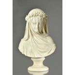 A Copeland parian bust of `The Bride', circa 1861,