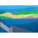 British School (contemporary), Abstract landscape, oil on canvas, unframed, 40cm x 56cm.