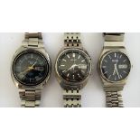 A Seiko Bell-Matic steel gentleman's bracelet wristwatch,