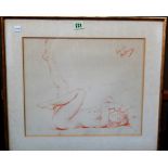 Franco Matania (1922-2006), Nude studies, three chalk drawings framed as two, all signed,