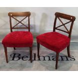 A set of six Victorian mahogany framed bar back dining chairs, (6).