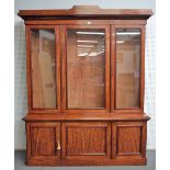A 19th century mahogany bookcase cabinet,
