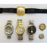 A Seiko Speed Timer 5 Sports steel gentleman's bracelet wristwatch,