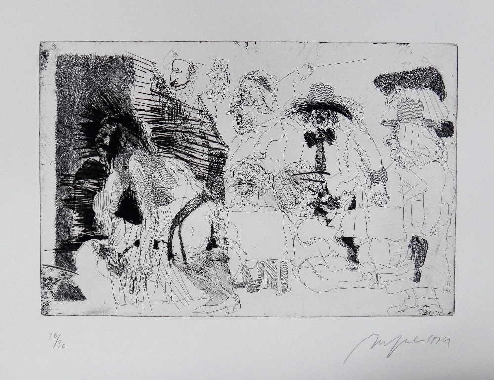 Alfred Hrdlicka (1928-2009), Wie Ein Totentanz, a boxed folio of fifty three etchings, - Image 8 of 13