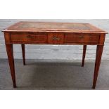 An 18th century gilt metal mounted kingwood and burr yew two drawer writing desk,