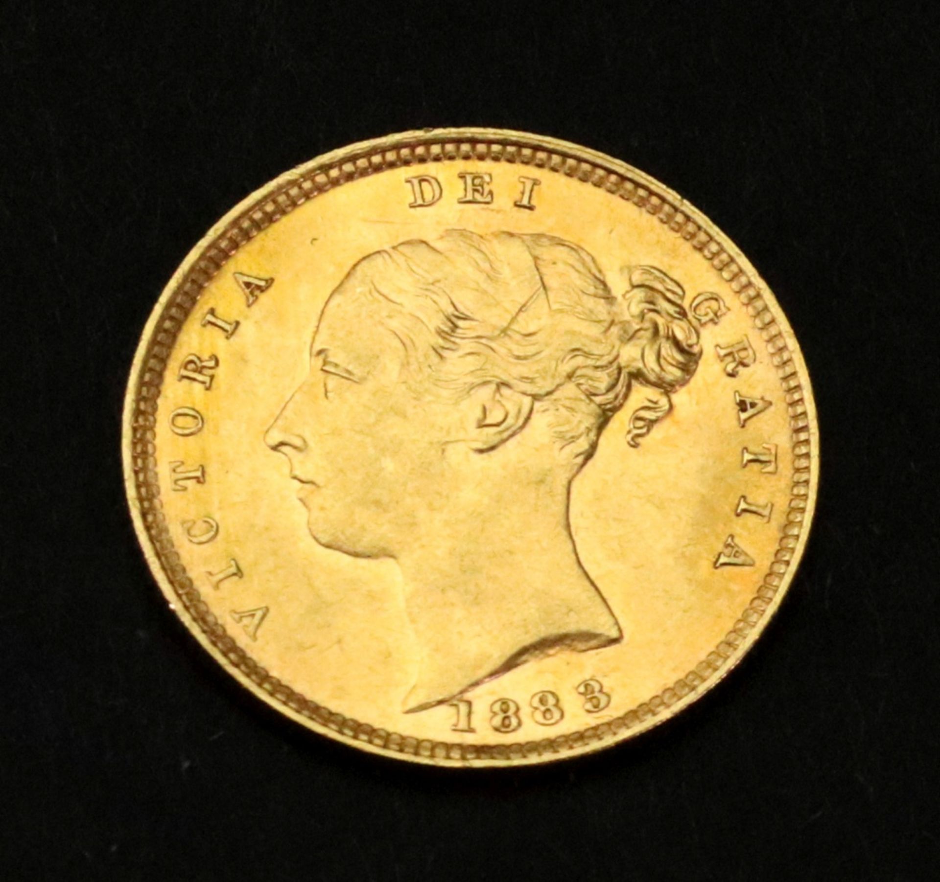 Queen Victoria half sovereign 1883.