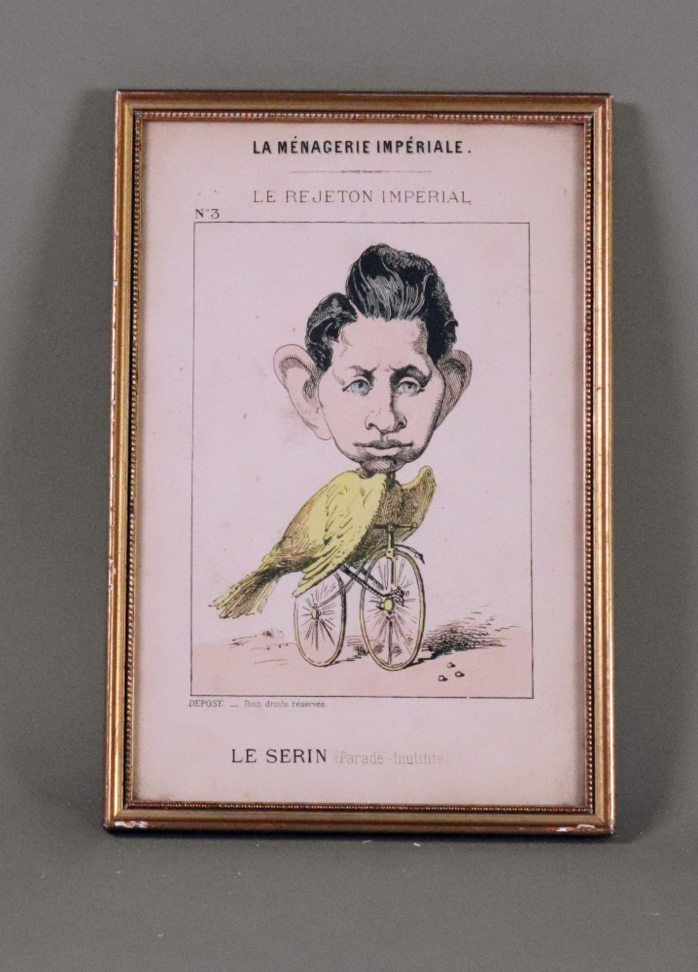 A set of eleven humorous French prints titled 'La Ménagerie Impériale', each 24 x 16cm (11). - Image 12 of 12