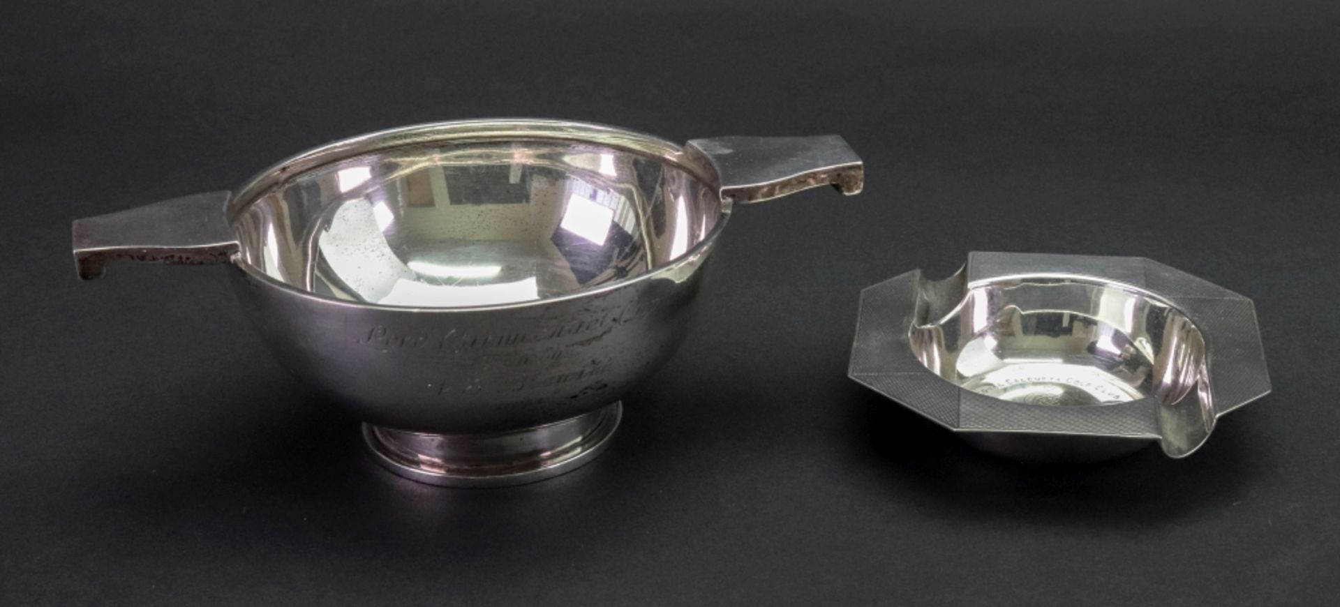 An Indian silver Quaich, inscribed 'Lord Carmichael Cup won by A.