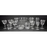 A suite of Edinburgh facet cut and fruiting vine etched glassware, 122 pieces,