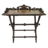 A Butlers Victorian oak tray and stand,